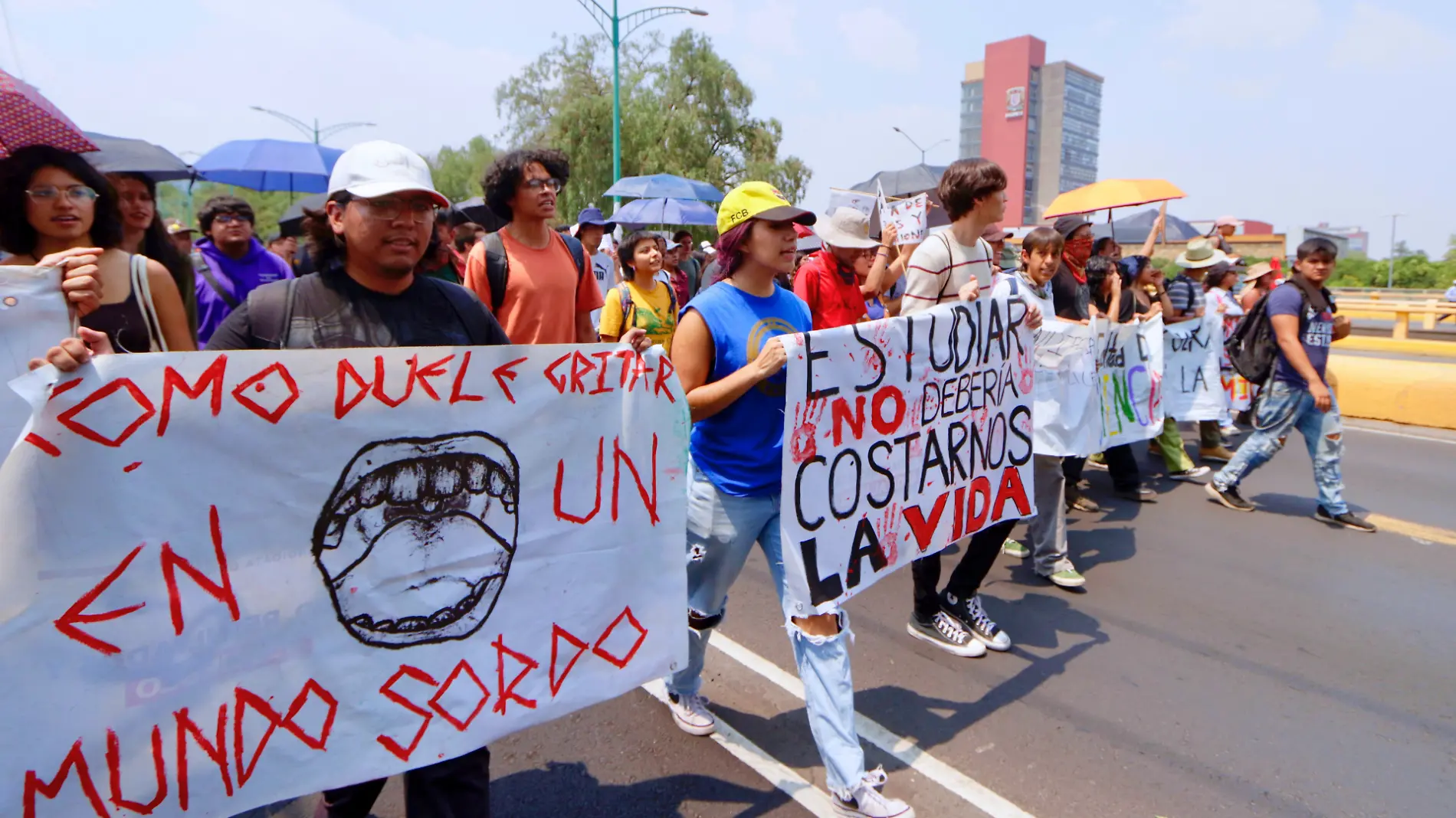 marcha contra porros de la unam_aracely